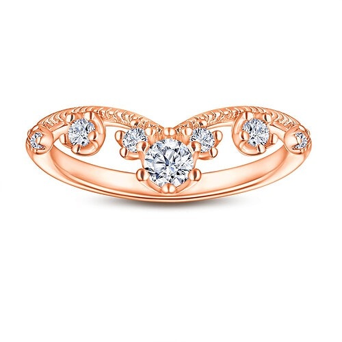 Rosegold Promise Ring Zirkonia