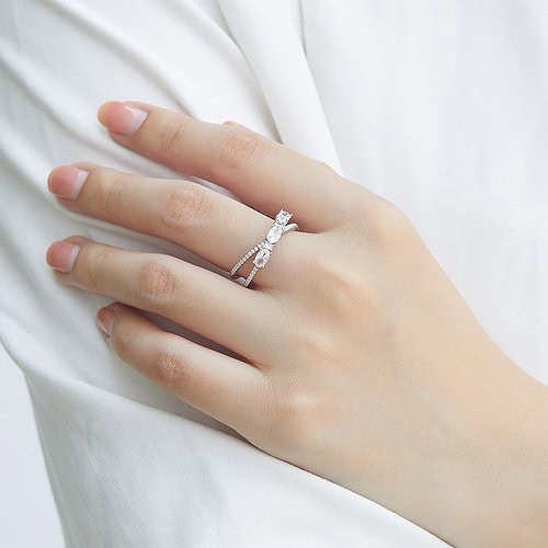 Damen Promise Ring Zirkonia