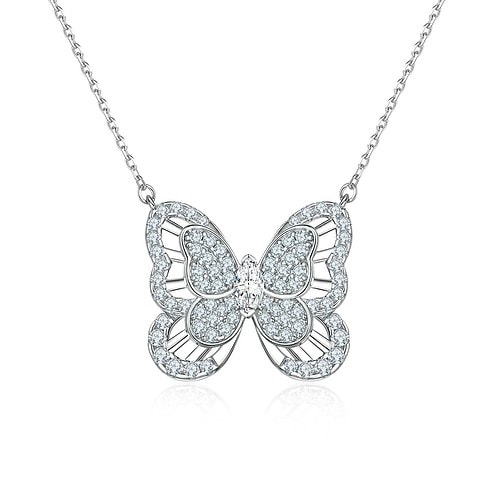 Schmetterling Kette mit Zirkonia
