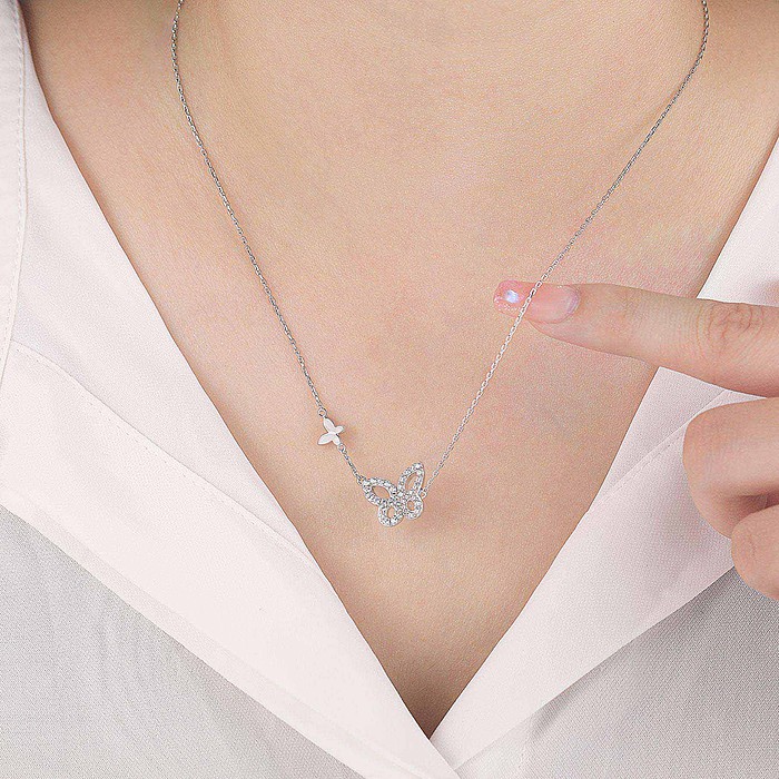 SchmetterlingKette mit Zirkonia
