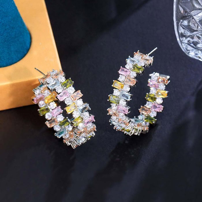 Ohrringe mit Bunt Zirkonia – Bild 4