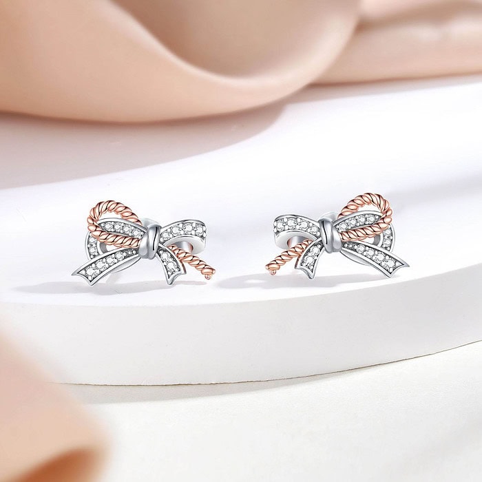 Schmetterling Ohrringe mit Zirkonia
