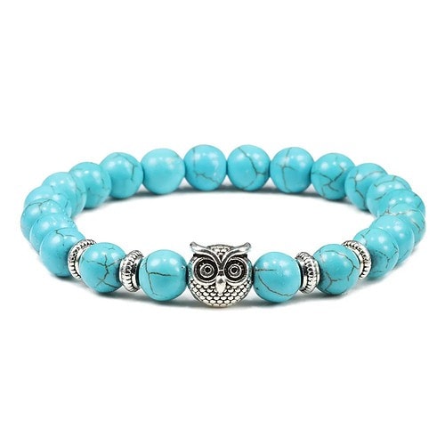 Türkis Armband Eule