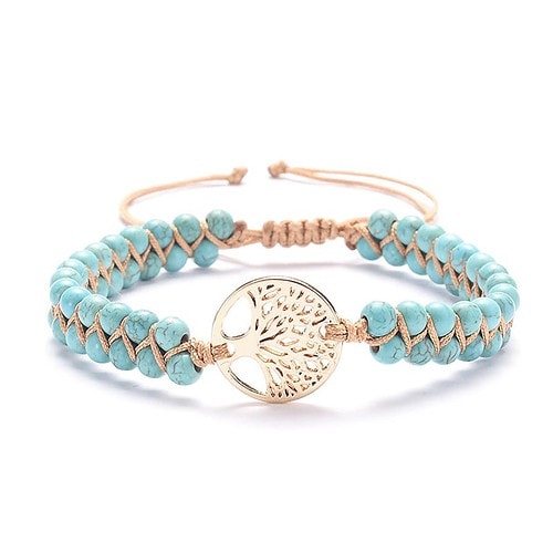 Türkis Armband Lebensbaum