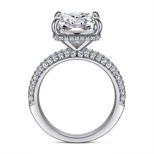 Verlobungs Ring Damen Silber