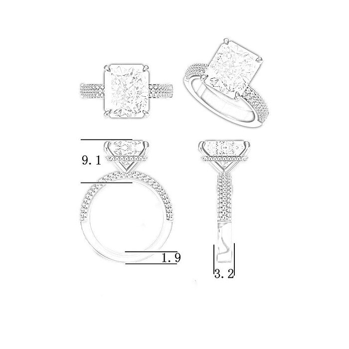 Verlobungs Ring Damen Silber
