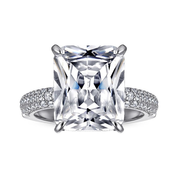 Verlobungs Ring Damen Silber