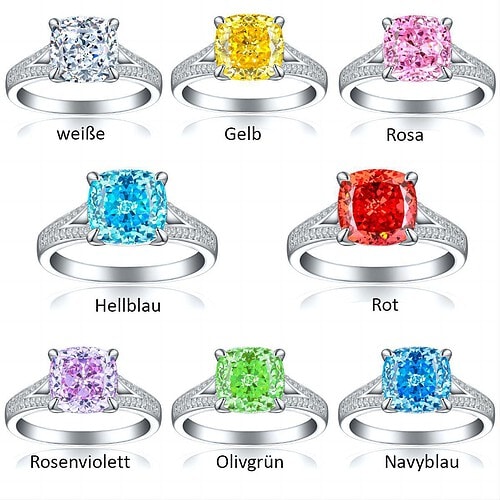 Verlobungs Ring Silber Zirkonia