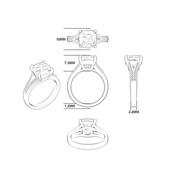 Verlobungs Ring Silber Zirkonia