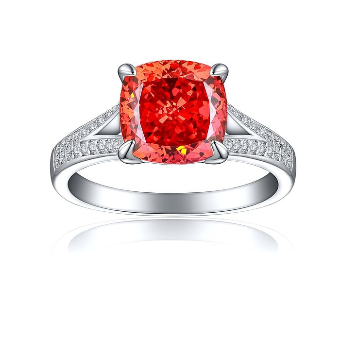 Verlobungs Ring Silber Zirkonia
