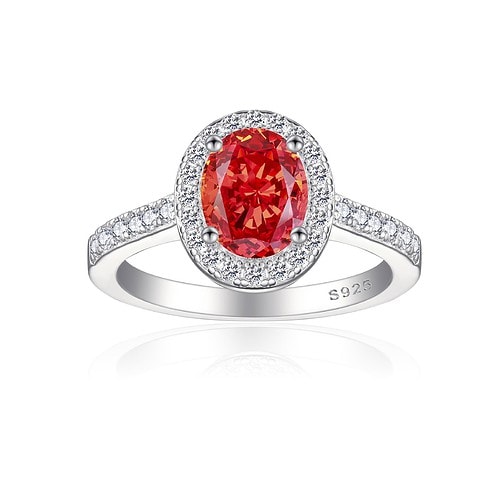 Verlobungsringe mit rot Zirkonia