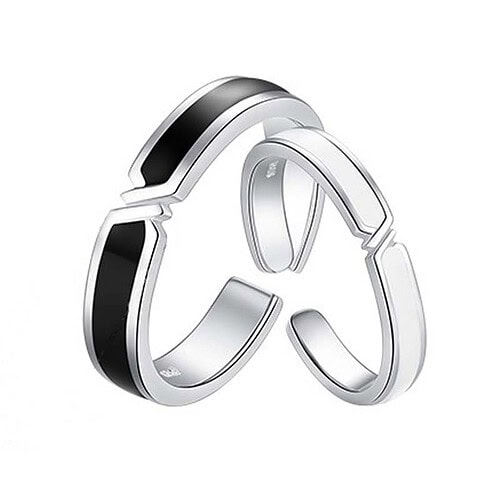 Partnerring schwarz weiße