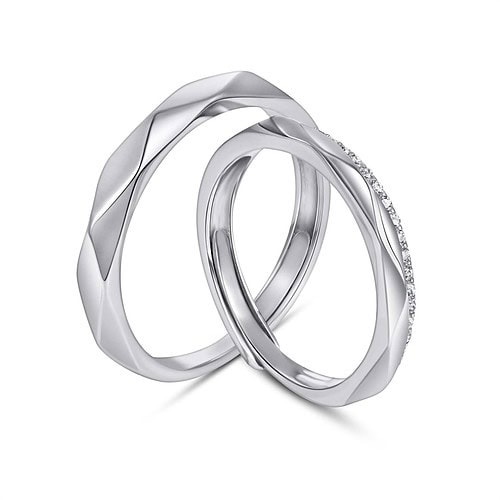 Silber Partnerring Schlicht