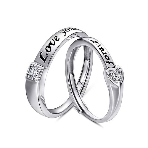 Partnerring mit weiße Zirkonia