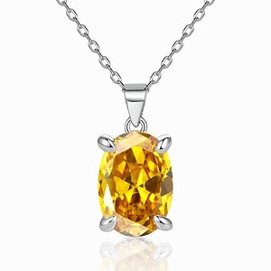 Geburtsstein Kette Silber Oval