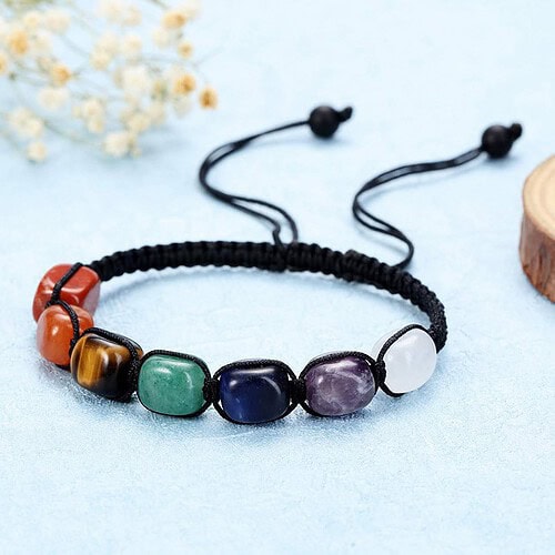 Heilsteine Armband Makramee