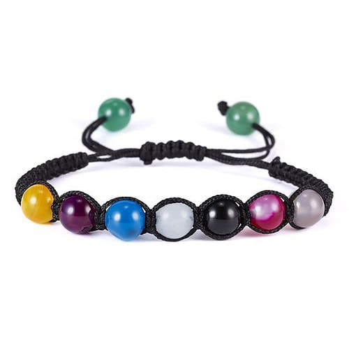 7 Chakren Armband Makramee
