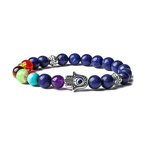 Lapislazuli Armband Mit Fatimas Hand