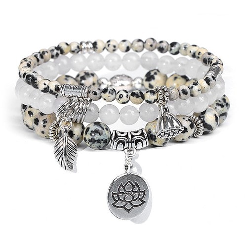 Mehrschichtiges Naturstein Armband