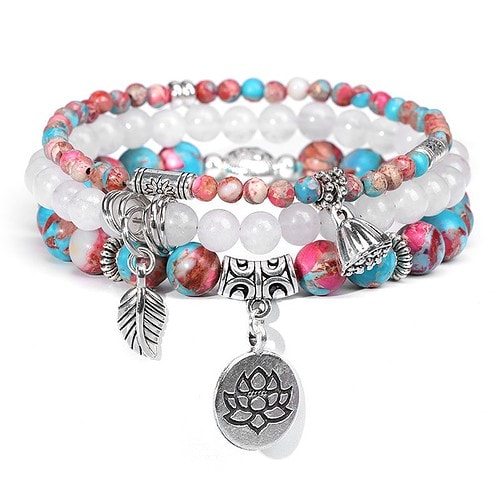 Naturstein Armband Bunt