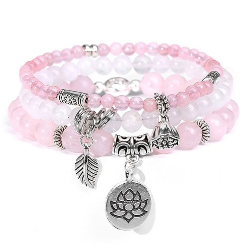 Rosenquarz Armband Boho