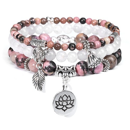 Naturstein Armband Bunt