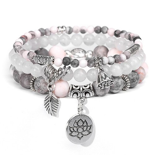 Armband Grau Mehrschichtig
