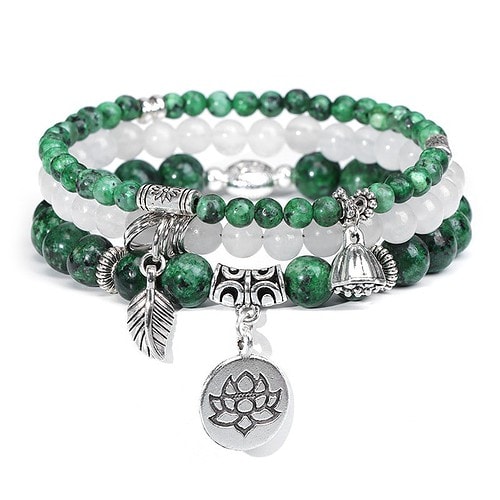 Chrysokoll Armband Mehrschichtig