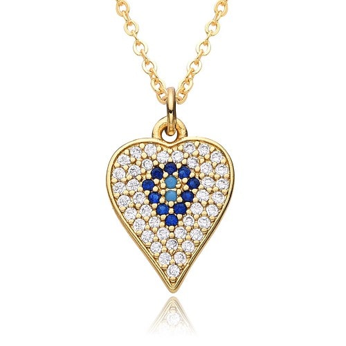 Herz Kette Blau