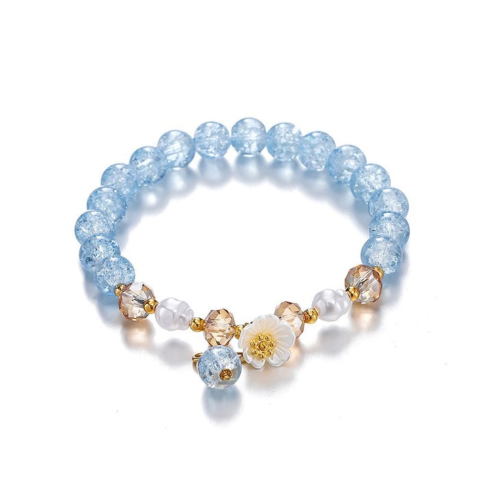 Armband Mit Glasperlen Himmelblau