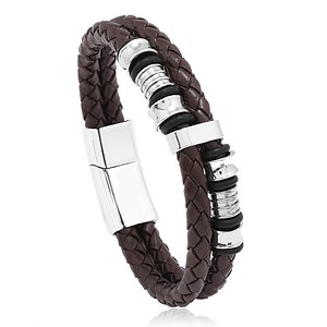 Lederarmband Herren Braun