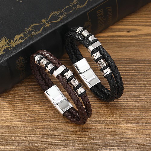 Lederarmband Herren Braun