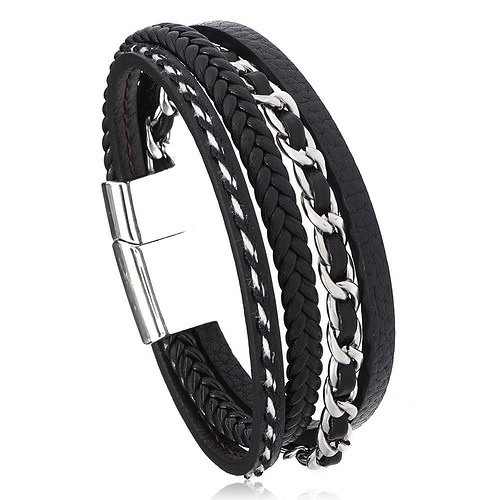 Lederarmband Makramee