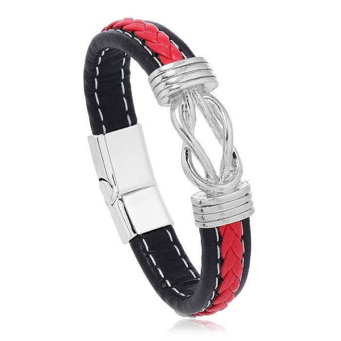 Armband Leder Makramee