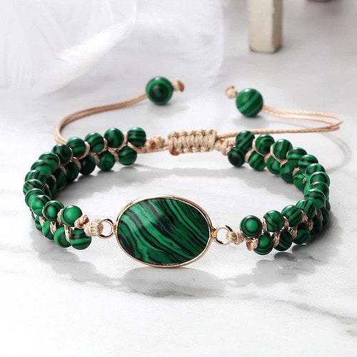 Partnerarmband Malachit