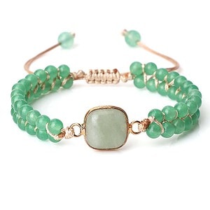 Makramee Armband Grüner Aventurin
