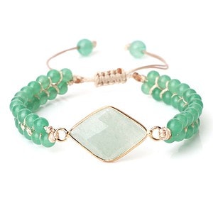 Makramee Armband Grüner Aventurin