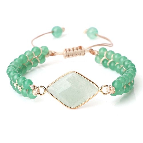 Makramee Armband Grüner Aventurin