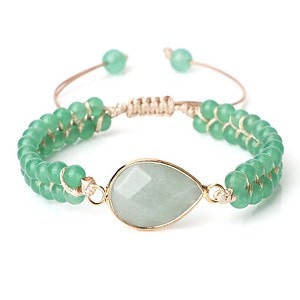 Makramee Armband Grüner Aventurin