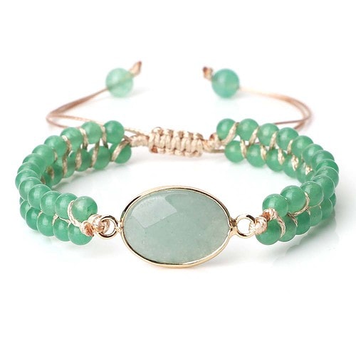 Makramee Armband Grüner Aventurin