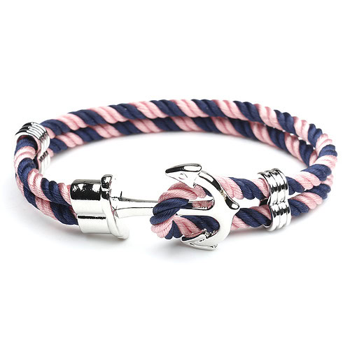 Armband Marineblau Pink