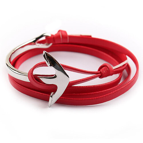 Leder Armband Rot