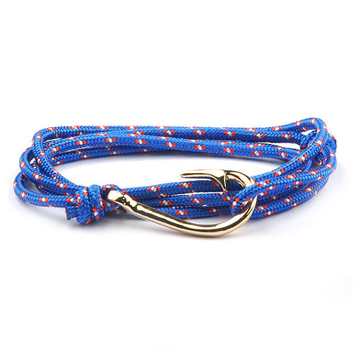 Armband Angelhaken Blau
