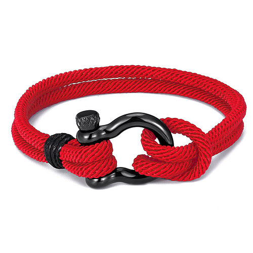 Hufeisen Armband Rot