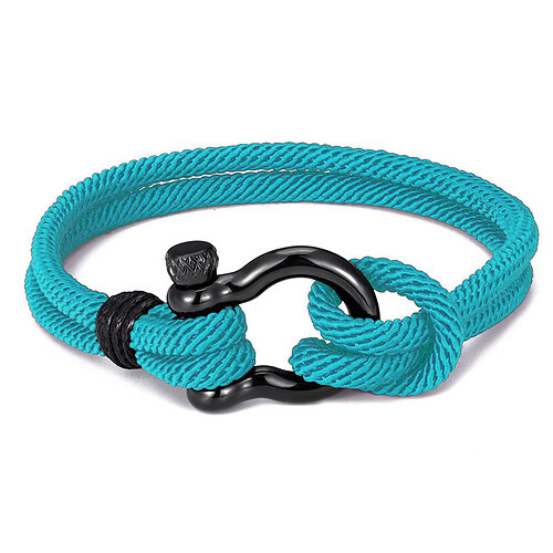 Hufeisen Armband Himmelblau
