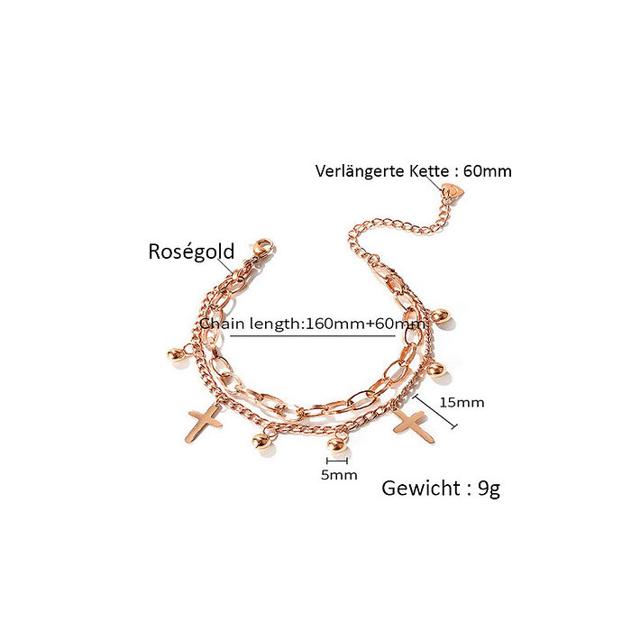 Bettelarmband Kreuz Damen