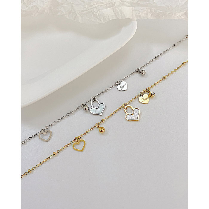 Damen Heart Armband Gold