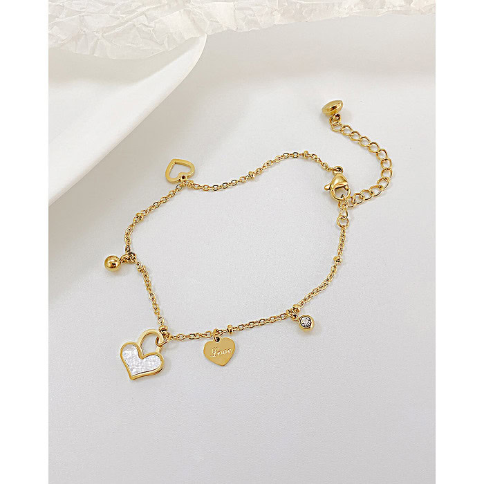 Damen Heart Armband Gold