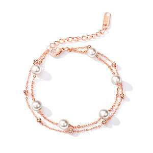 Weiße Perlen Armband