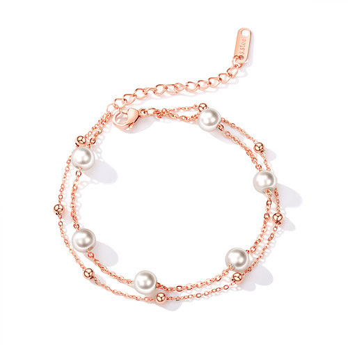 Weiße Perlen Armband